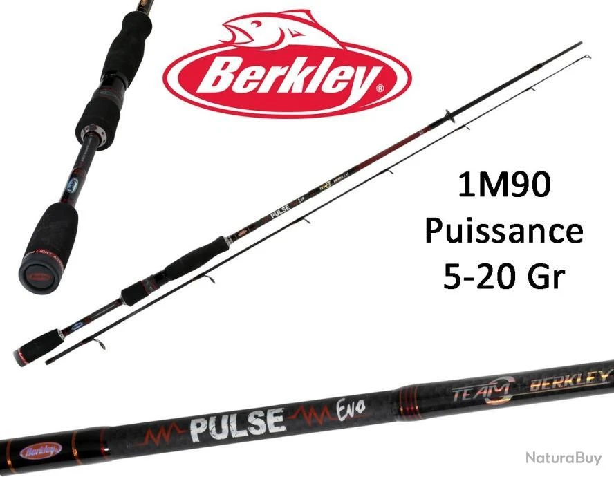 Canne Leurre Spinning Berkley Pulse Evo 1M90 (5/20gr) 632ML 3 Canne Leurre Spinning Berkley Pulse Evo 1M90 (5/20gr) 632ML