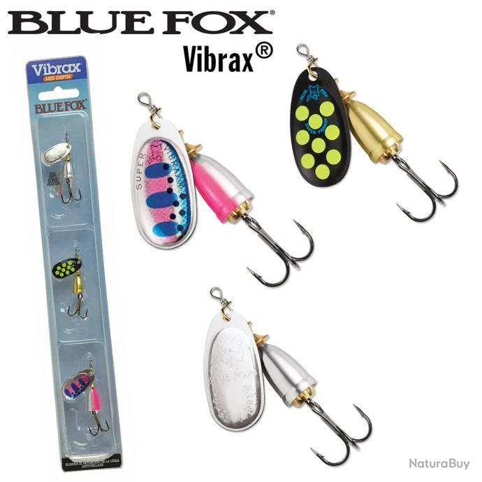 Kit Leurre Vibrax Blue Fox Truite 3 Kit Leurre Vibrax Blue Fox Truite