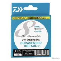 Tresse 150 M Emeraldas Durasensor 8 Braid +SI2 Daiwa Ø 0.06 Mm / PE # 0.6 / 4.9 Kg / 11 Lb
