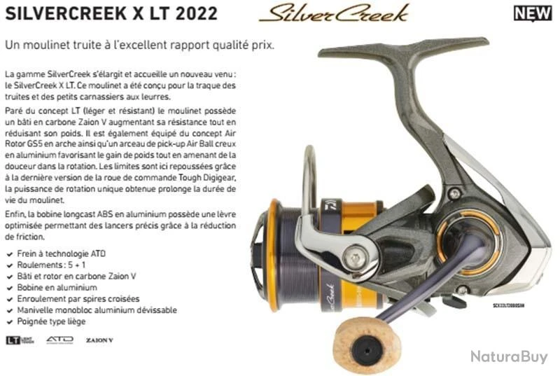 SilverCreek X 22LT 2000 S XH Moulinet Spinning Daiwa 4 SilverCreek X 22LT 2000 S XH Moulinet Spinning Daiwa – Image 2