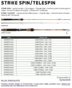 Strike UL 1m50 0.5-5 G Canne Leurres Telescopique Garbolino -Daiw Peche Magasin 00002 Strike UL 1m50 0.5 5 G Canne Leurres Telescopique Garbolino