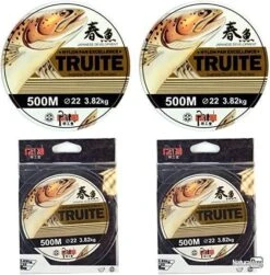Pan Nylon Excellence Truite Bobine Fil 500m (Pack De 2) 0.22mm 3.82kg